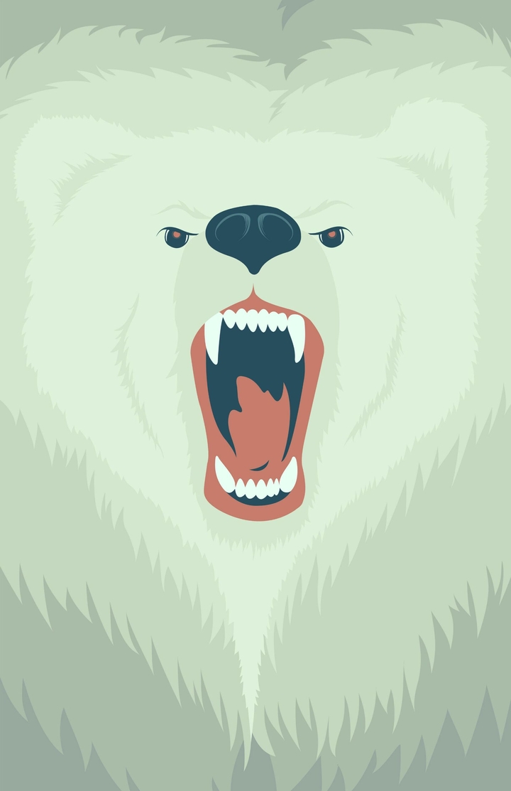 Growling Polar Bear Wallpaper