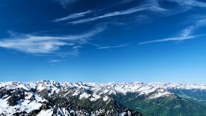 Mountain view from the Nebelhorn in Oberstdorf