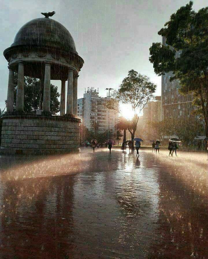 rain in Bogotá- Colombia