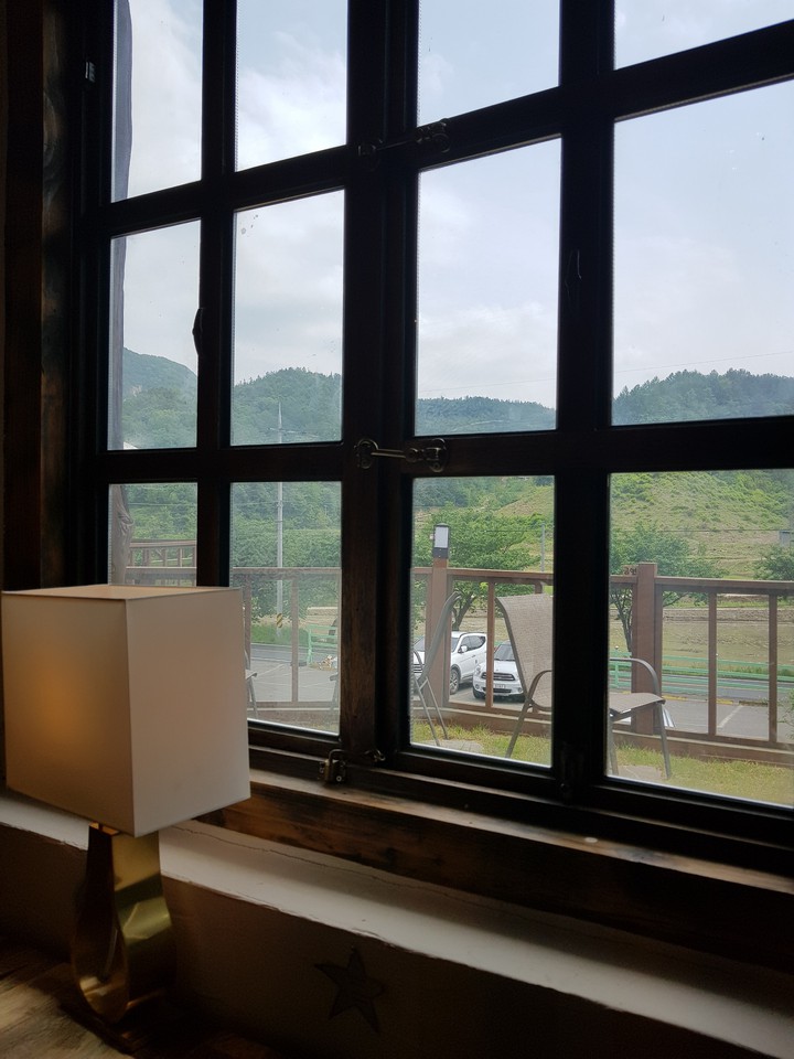 Looking out the window
