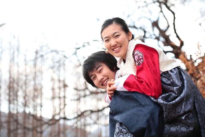 Couple in Korean Dress II