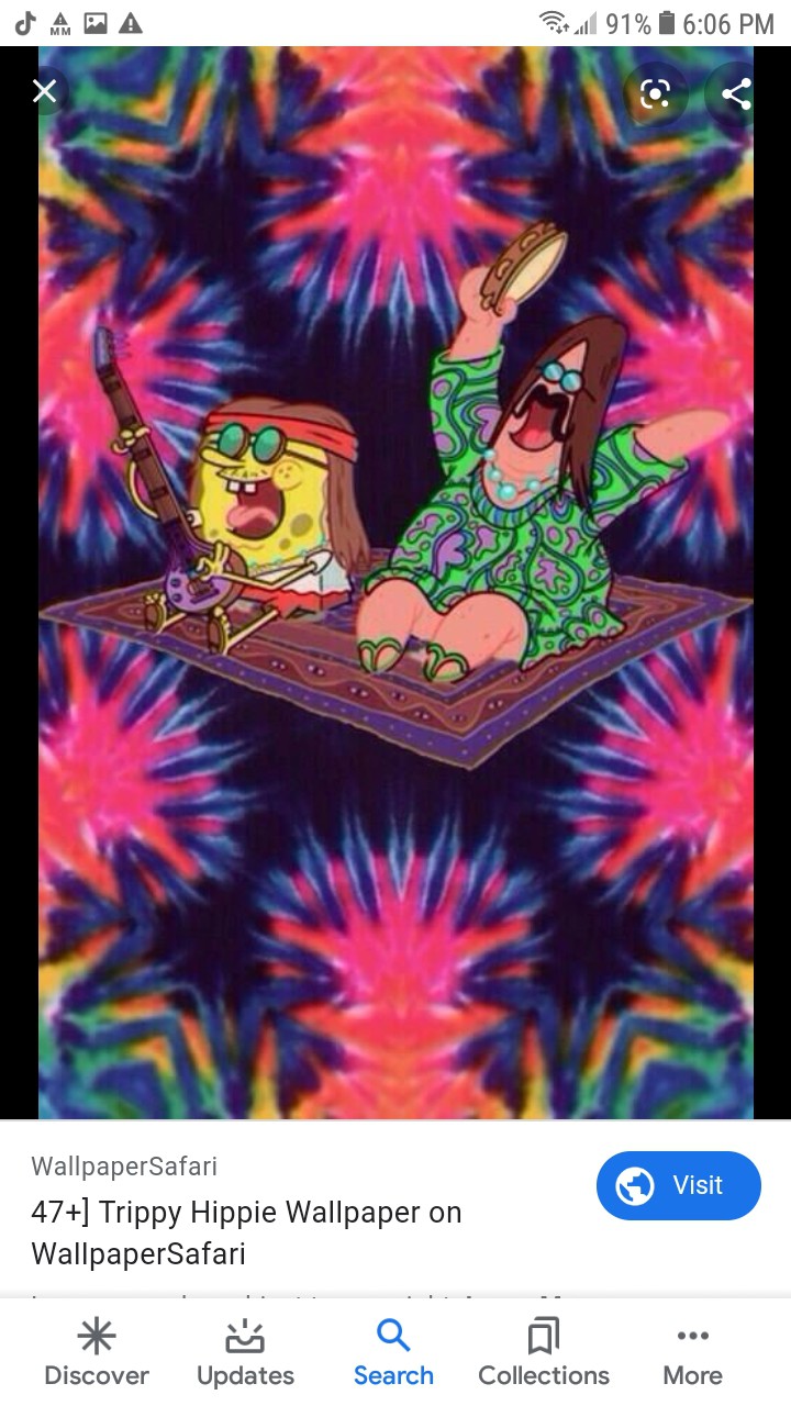 trippy sponge and star
