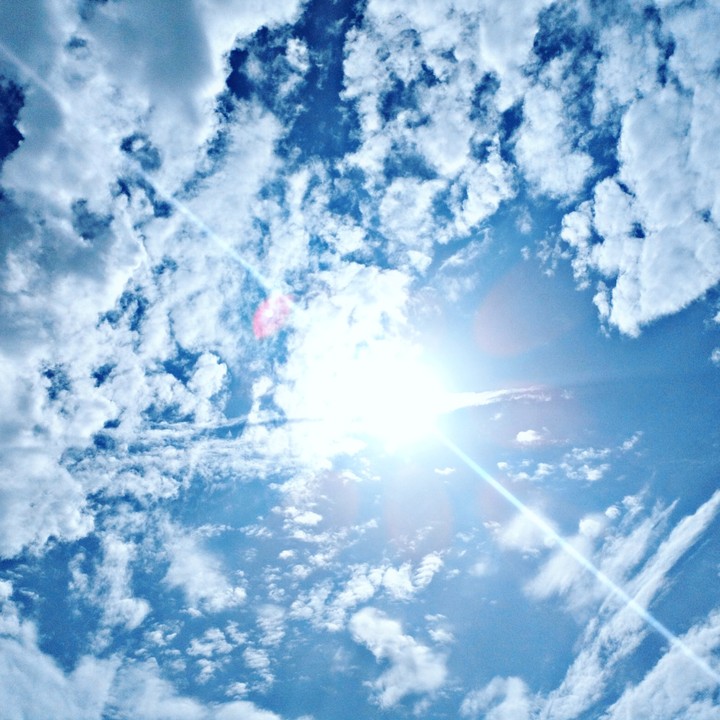 the blue sky
