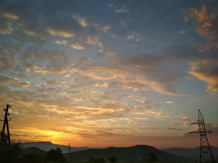 Dawn on the road