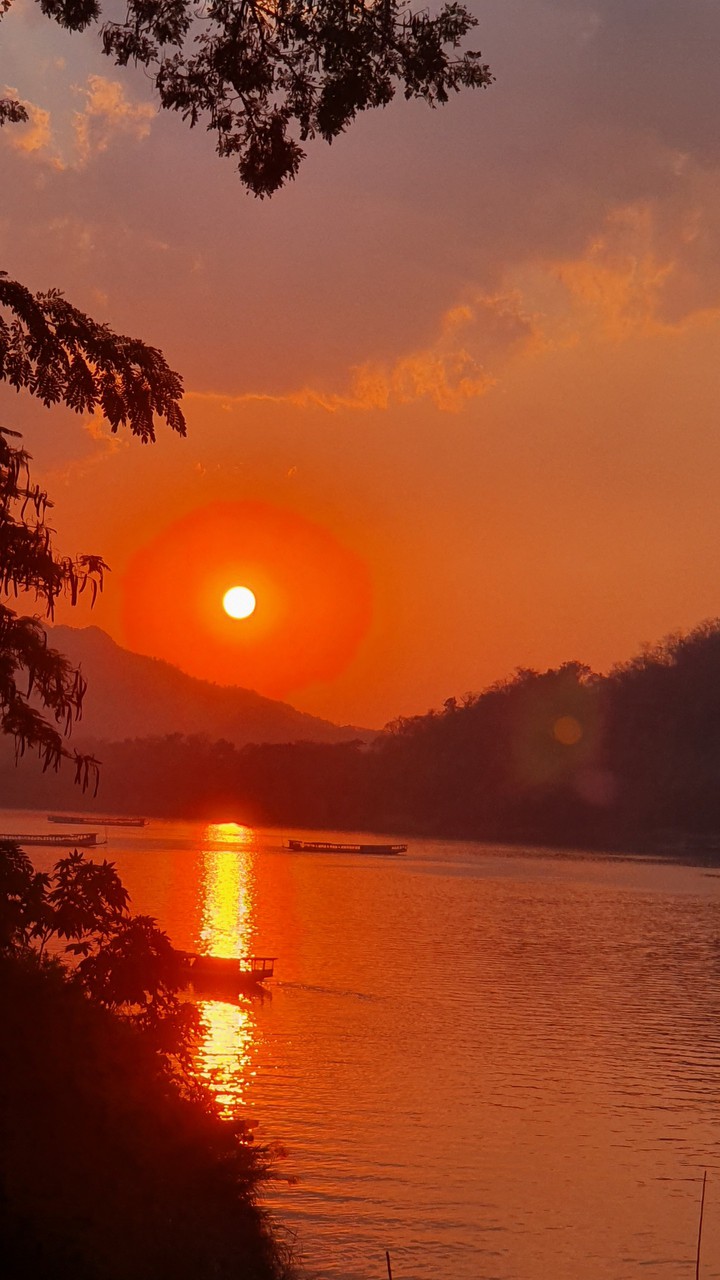 Sunset in Laos