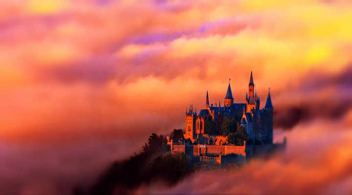 castle in the dawn