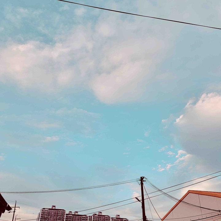 mint blue sky