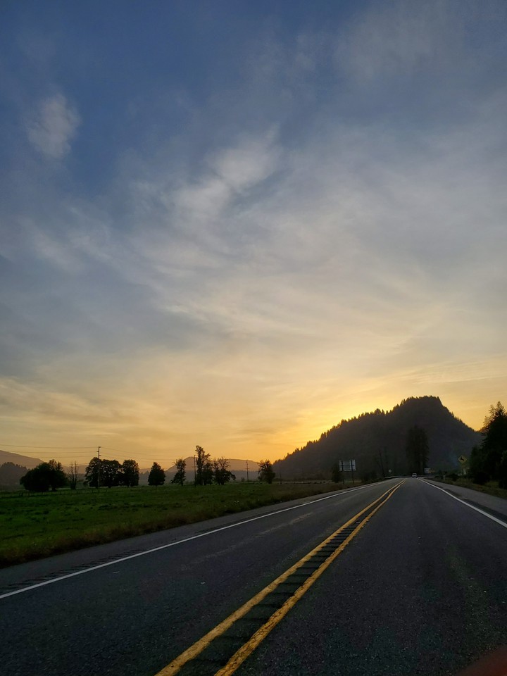 sunset in the valley