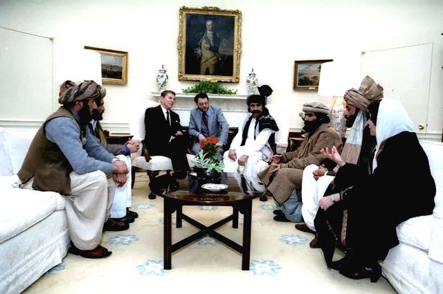 Bastard zionist jew Reagen made Taliban crypto jew hordes
