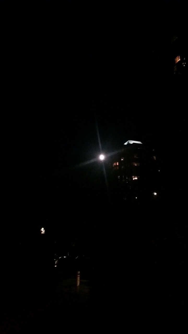 full moon in the darkness