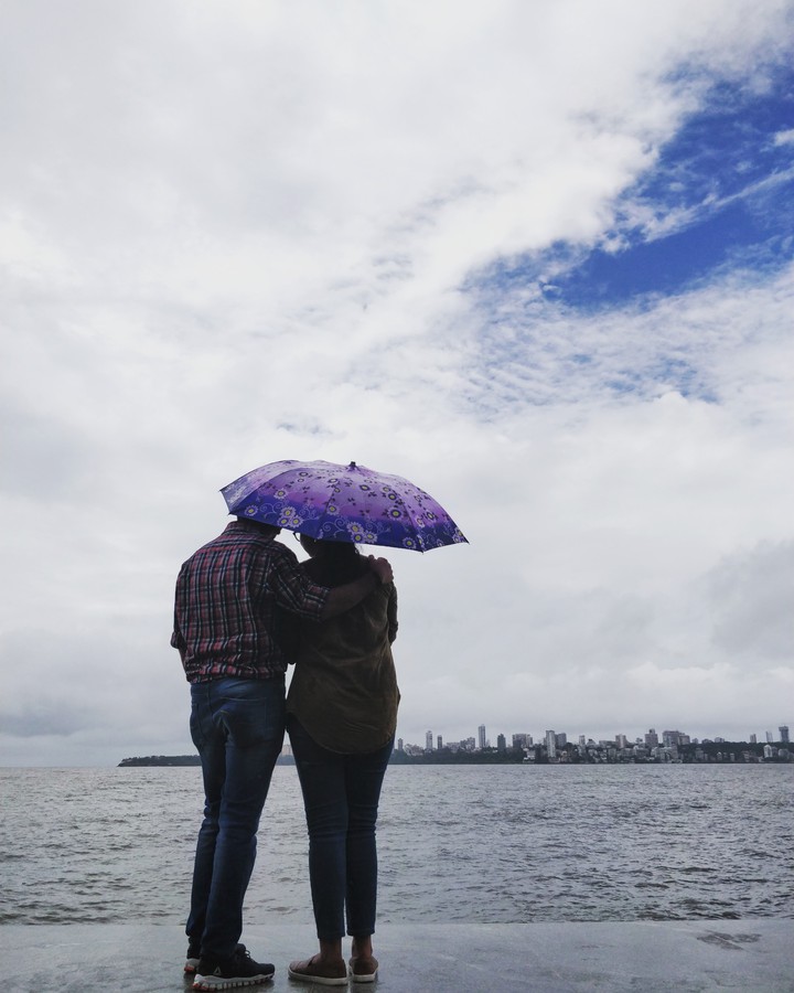 The blue umbrella
