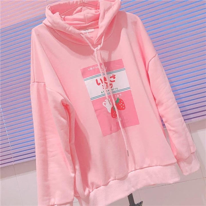ピンクいろのパーカー