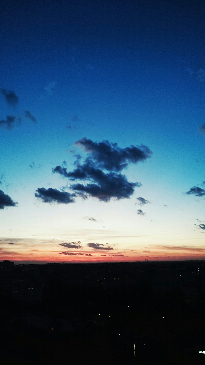 The sunset. Evening sky.