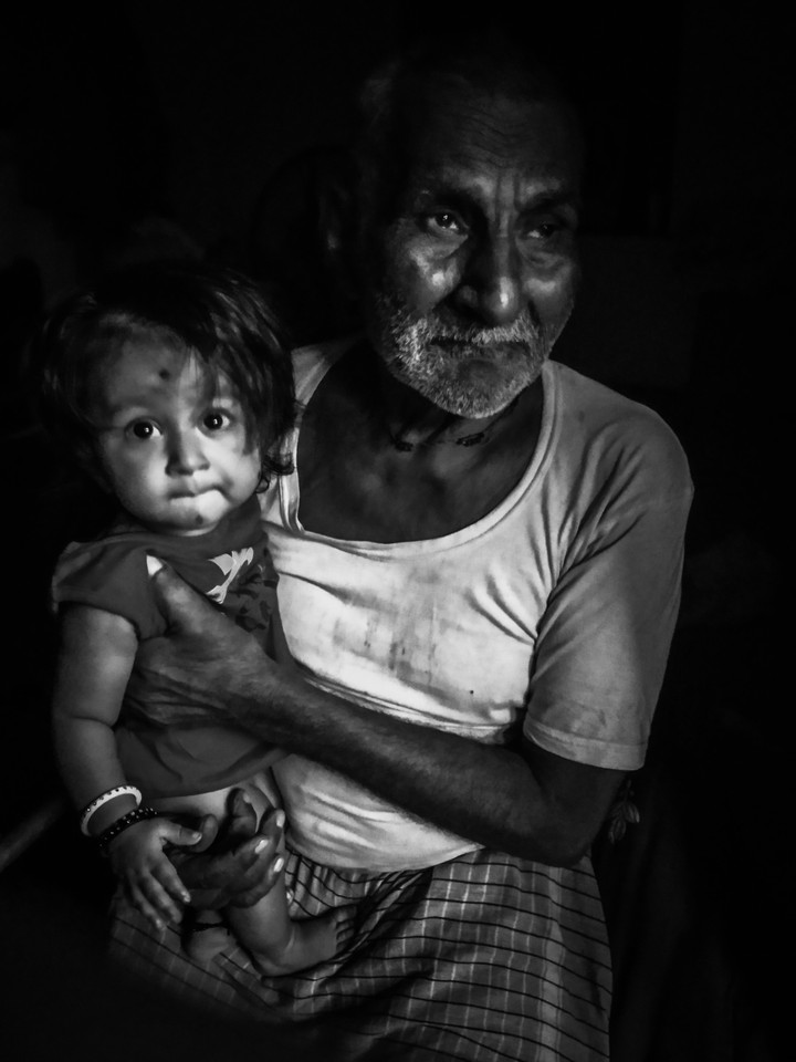 grandfather with his granddaughter
