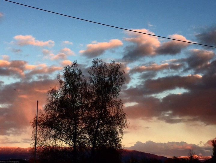 coucher de soleil à Genève