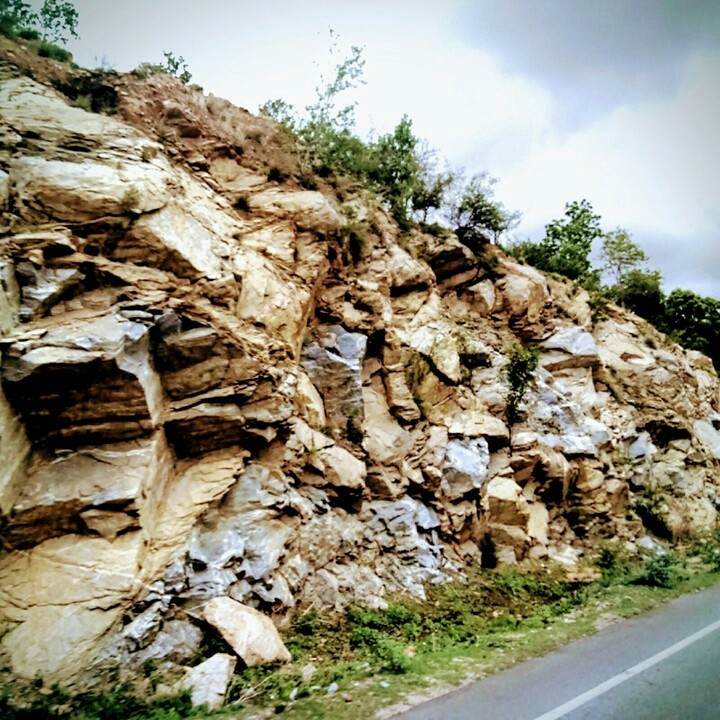 from the rocks..