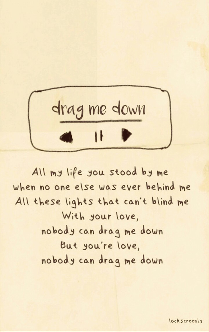 Drag Me Down From One Direction.....(^^)