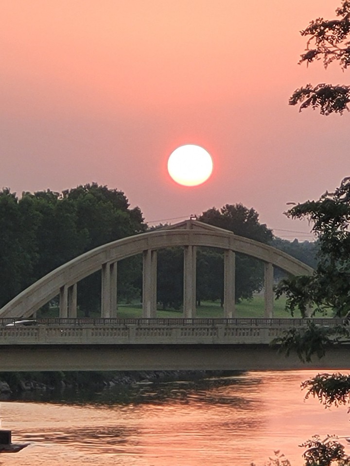 Sunset over the Arkansas River