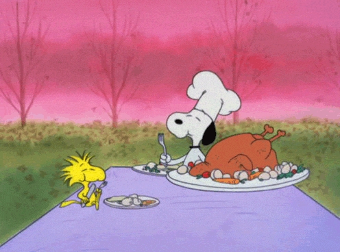 Tucking into delicious turkey