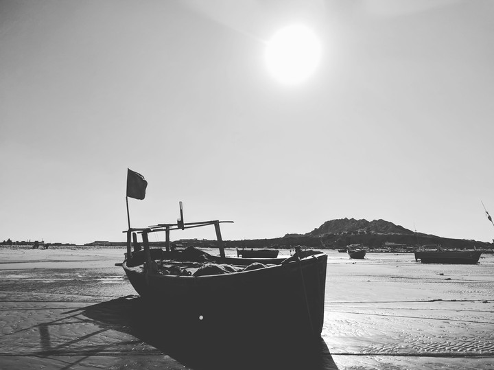 black and white