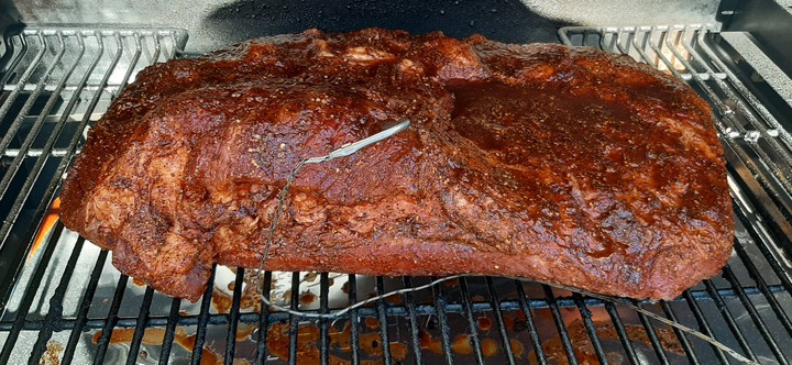 20lb brisket. 18 hours to go
