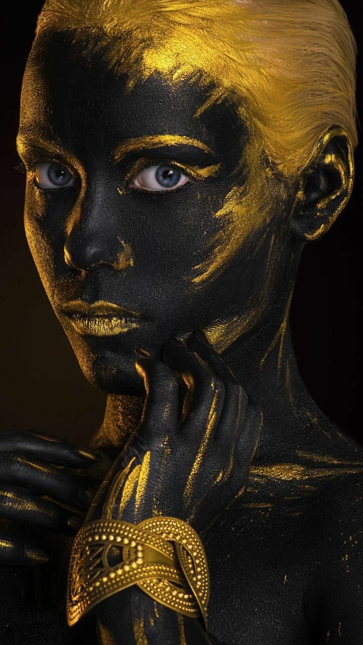 gold and black