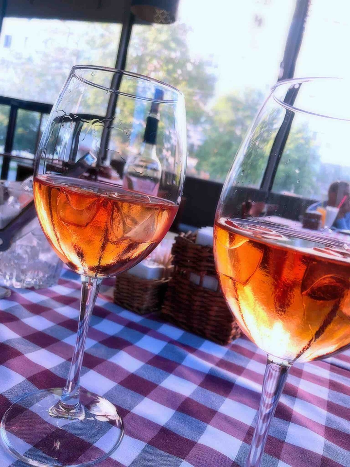 sunset in my glass