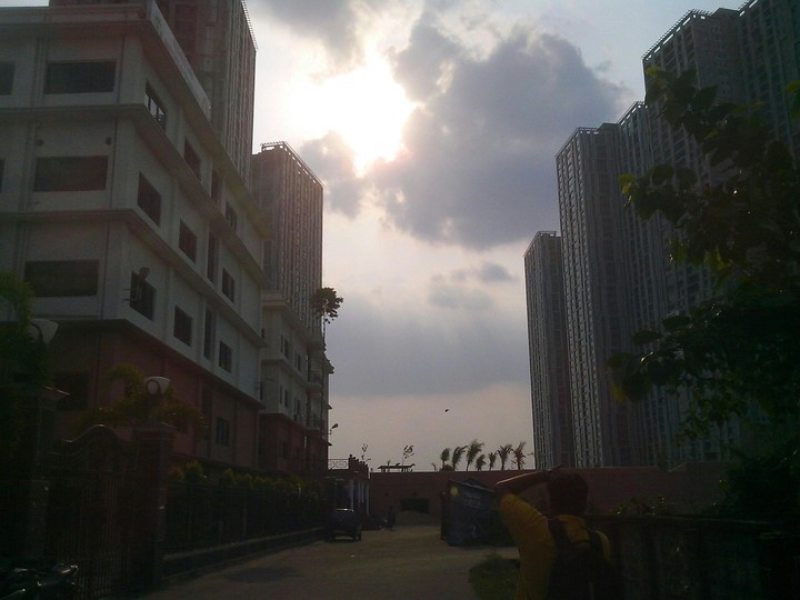 skyscraper with beautiful sky...