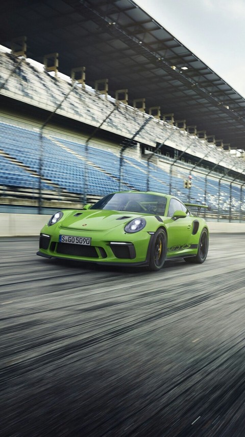 Green racing car