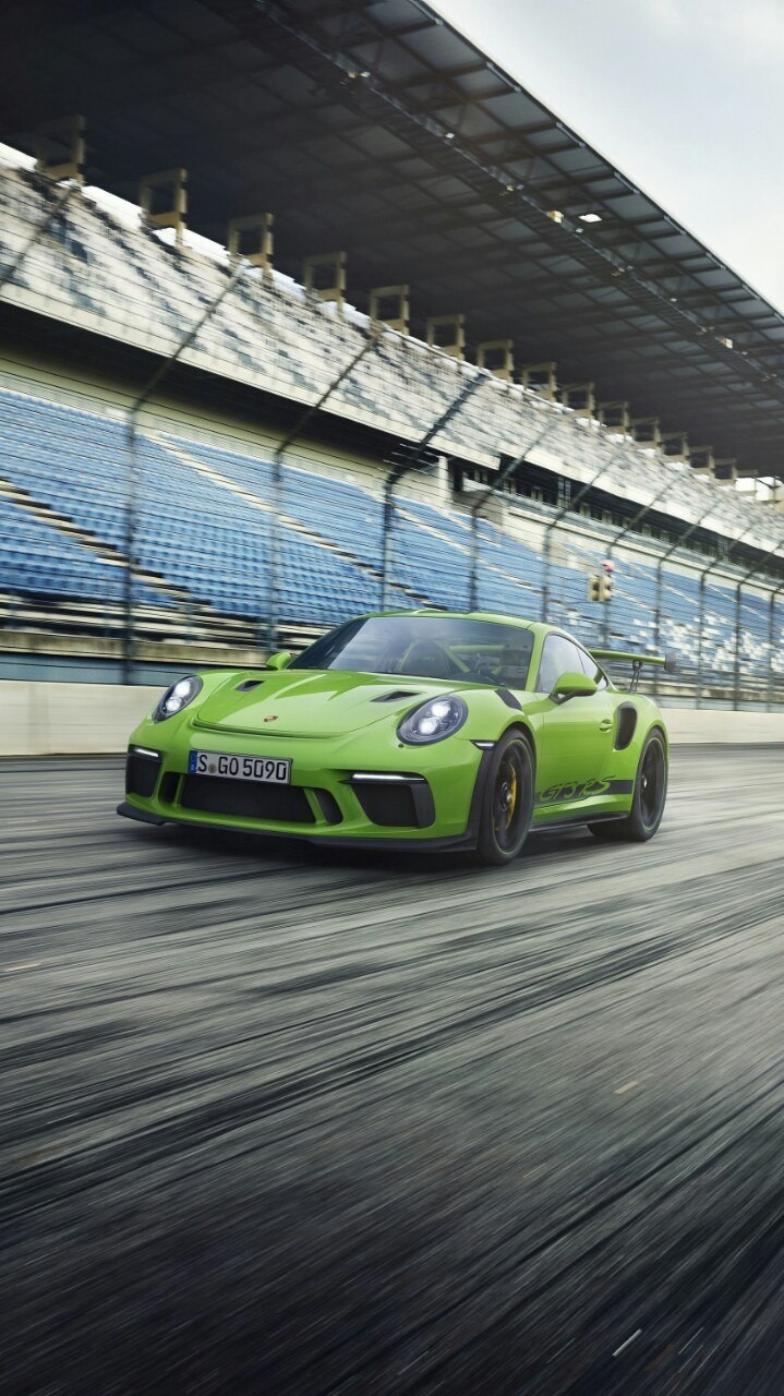 Green racing car