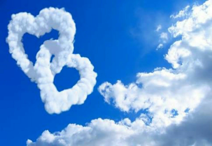 Heart clouds.