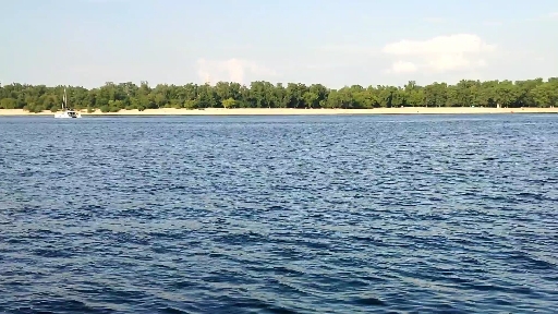 Ukraine. Kyiv.  Dnieper river in day.