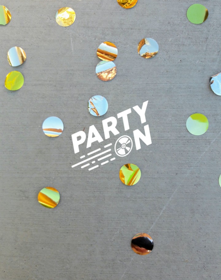 Party with confetti