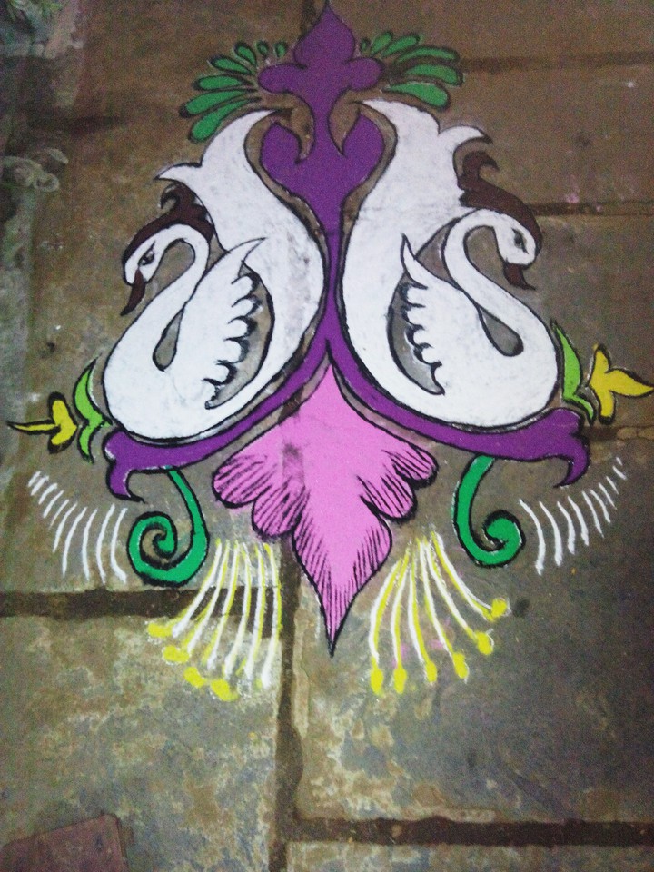 My Rangoli made by me. . .