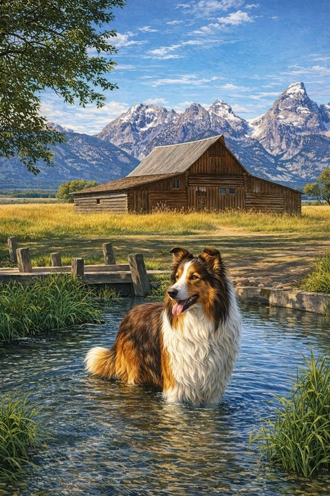 fonds d'écran canidae, collie