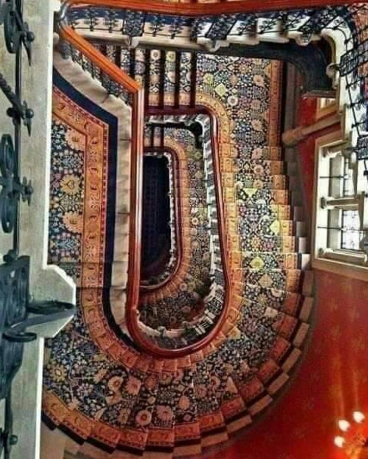 An old building stairs in Alexandria Egypt