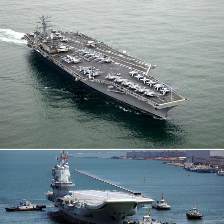 Aircraft carrier USA vs china