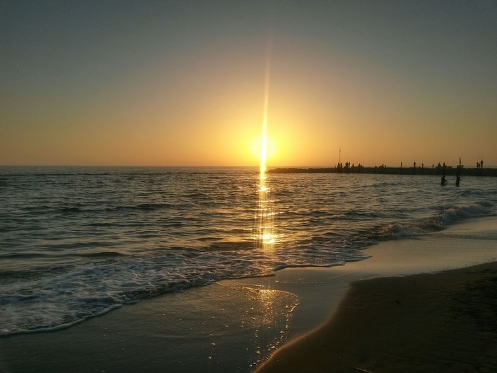 Golden water.