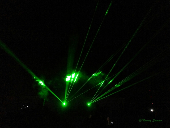 Music lights on the stage