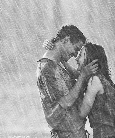 couple in rain