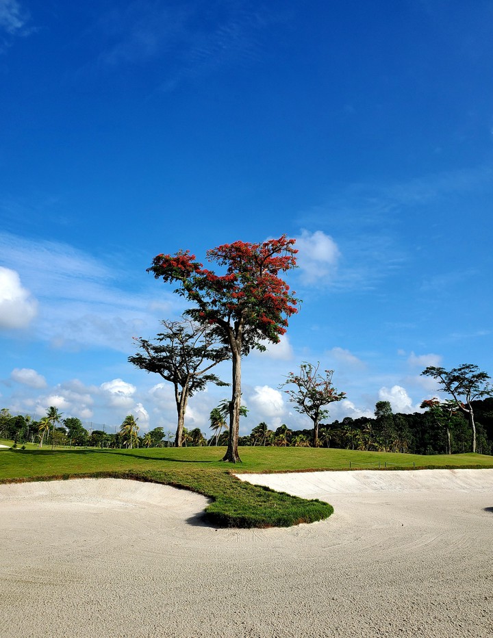 nice weather and course at Tanjong Course of Sentosa