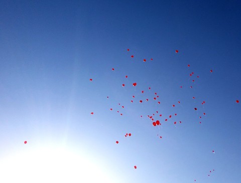 Balloons in the sky