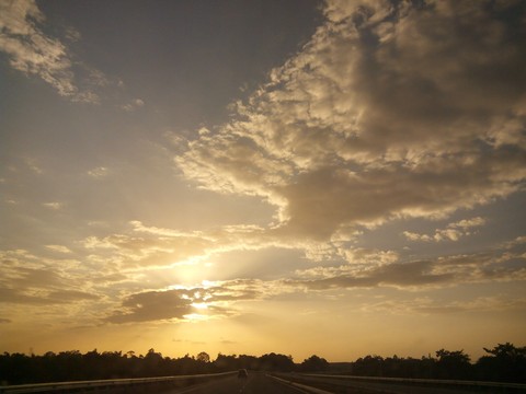 sun about to set