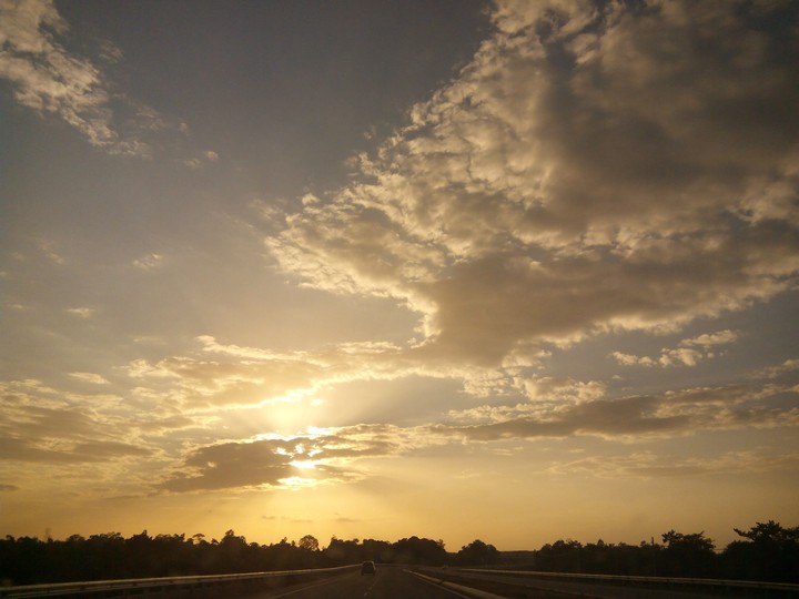 sun about to set