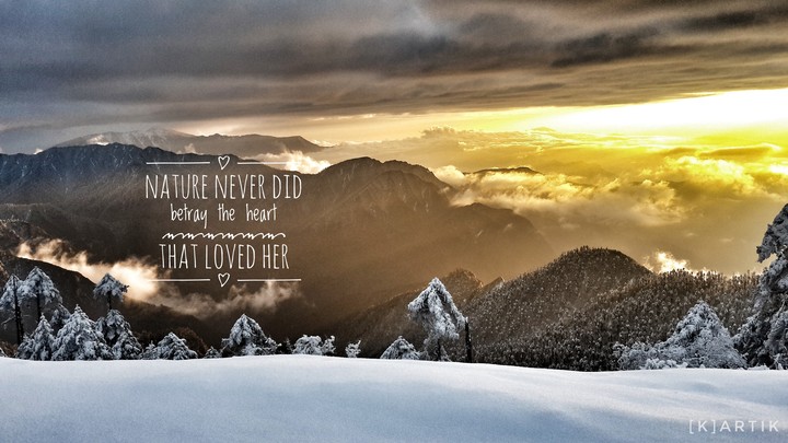 beautiful mountains at sunrise