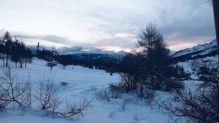 Sunset in Sestriere