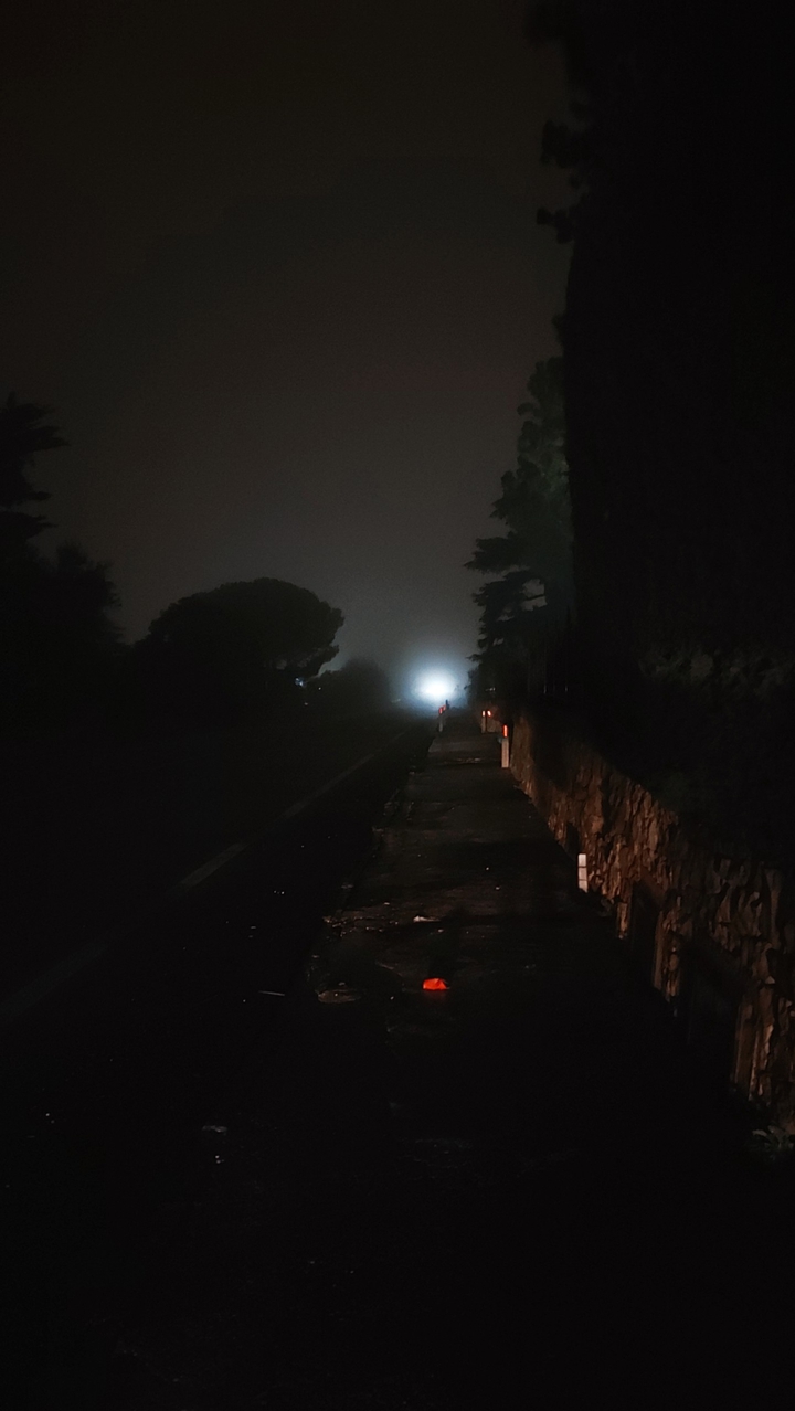 Foggy night.
