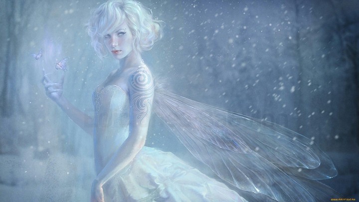 Enchanting snow fairy