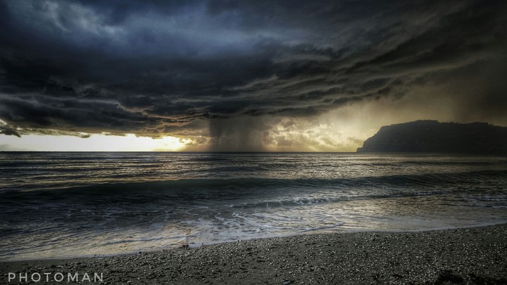 Rain in the storm.