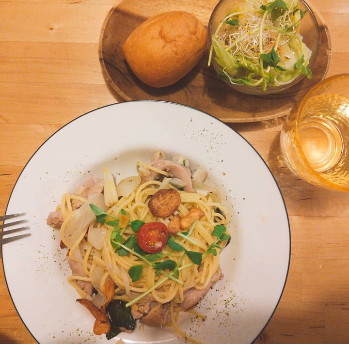 Garlic chicken  pasta